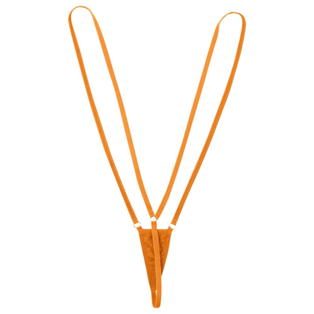Minimal Coverage Micro Bikini One‑Piece – Adjustable Straps - Orange #1 / One Size On sale