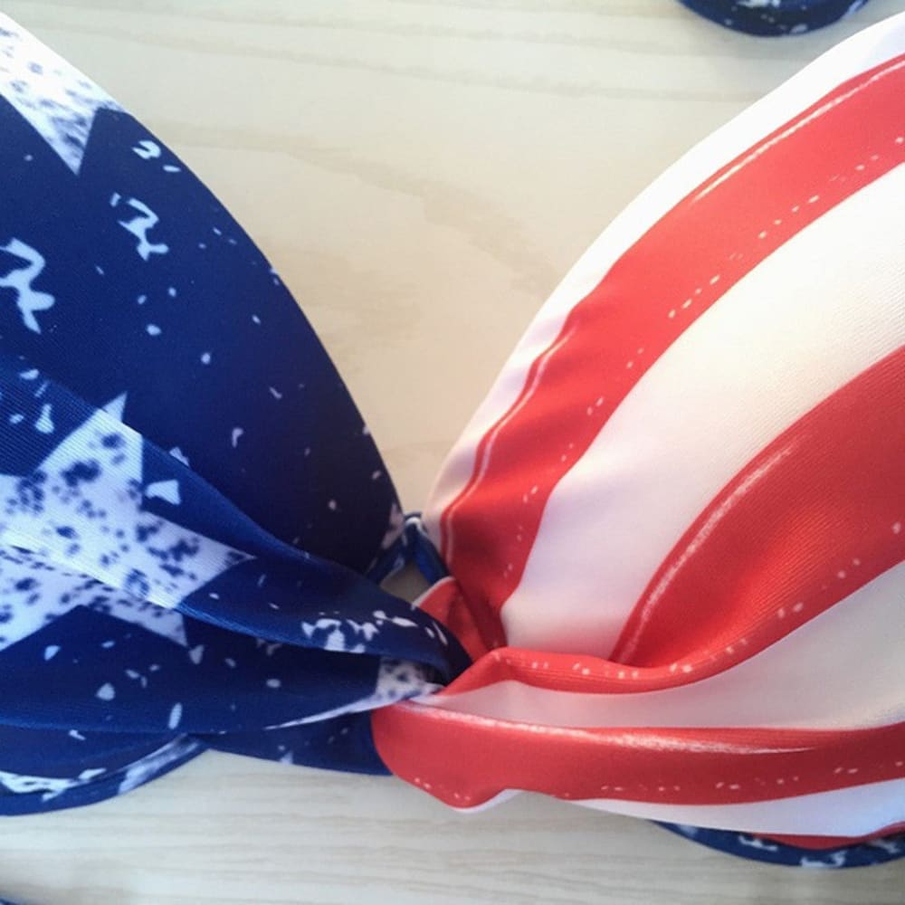 Patriotic American Flag Bikini Set - On sale