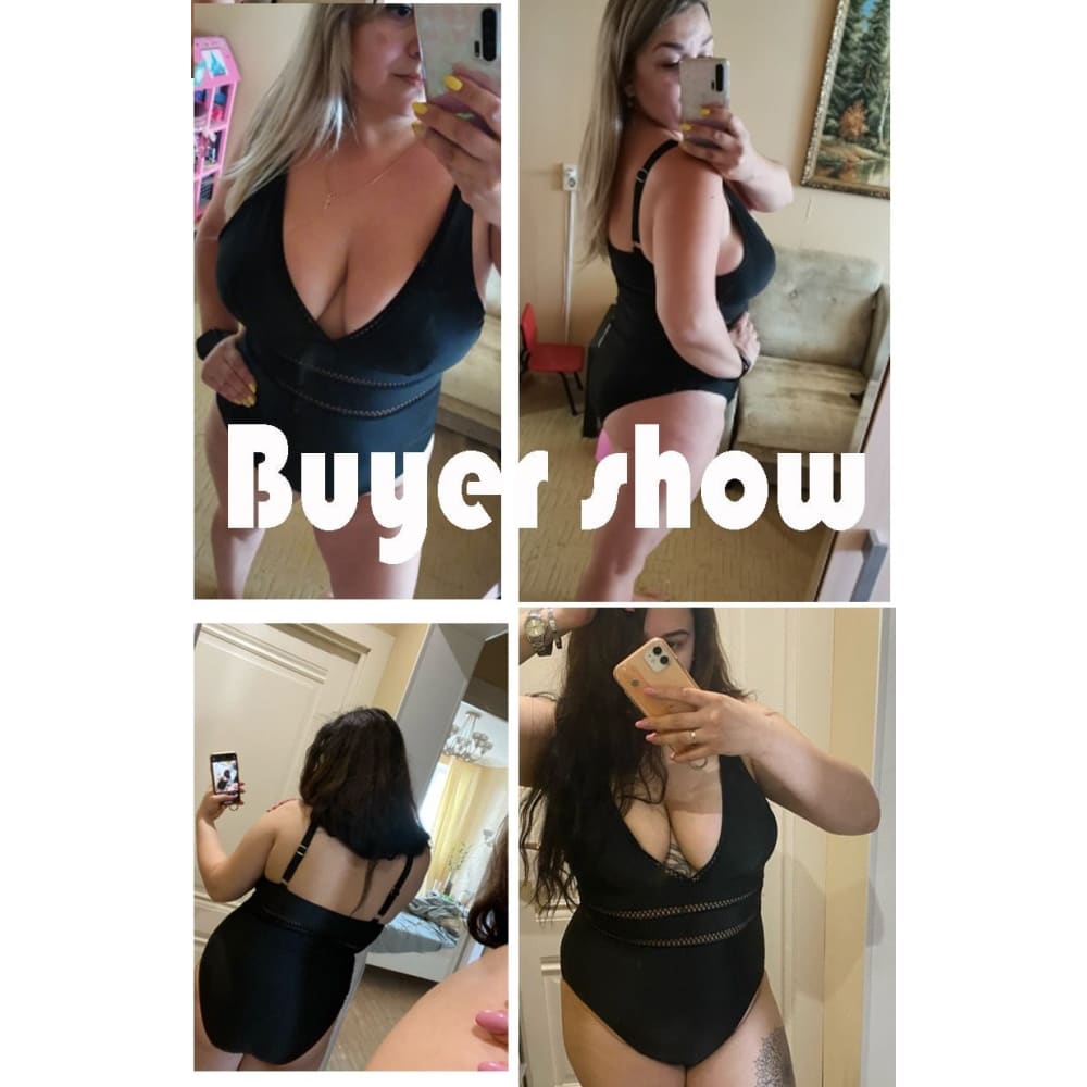 Plus Size Slimming Waist One Piece Swimsuit - On sale