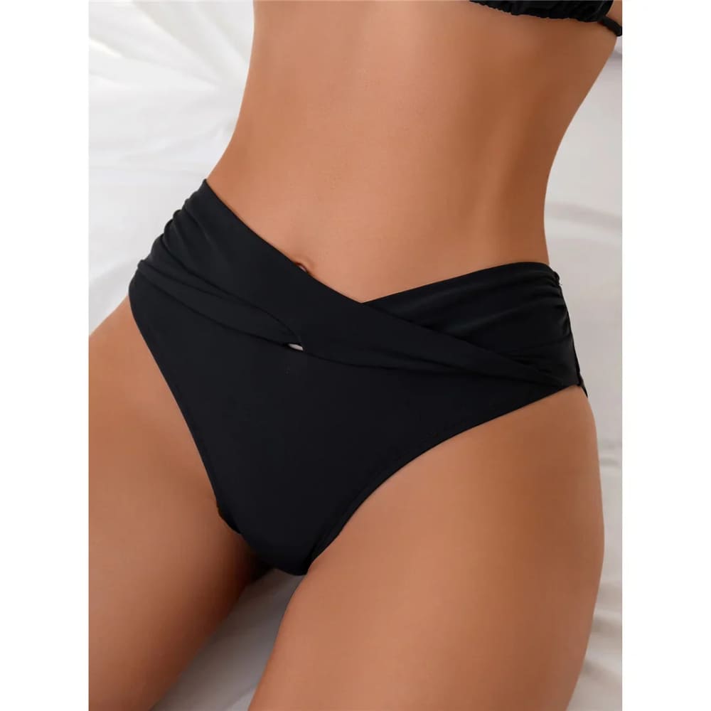 Scrunch Butt High Waist Bikini Bottom – Brazilian Cut - On sale