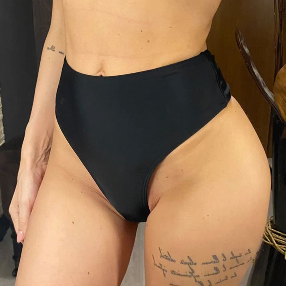 Scrunch Butt High Waist Bikini Bottom – Brazilian Cut - On sale