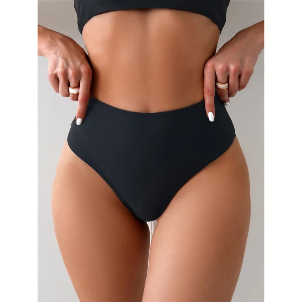 Scrunch Butt High Waist Bikini Bottom – Brazilian Cut - On sale