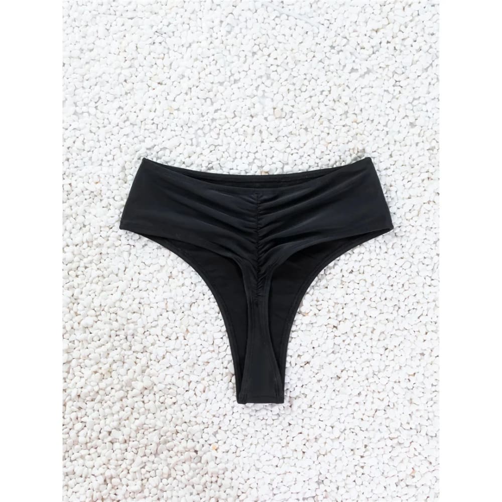 Scrunch Butt High Waist Bikini Bottom – Brazilian Cut - On sale