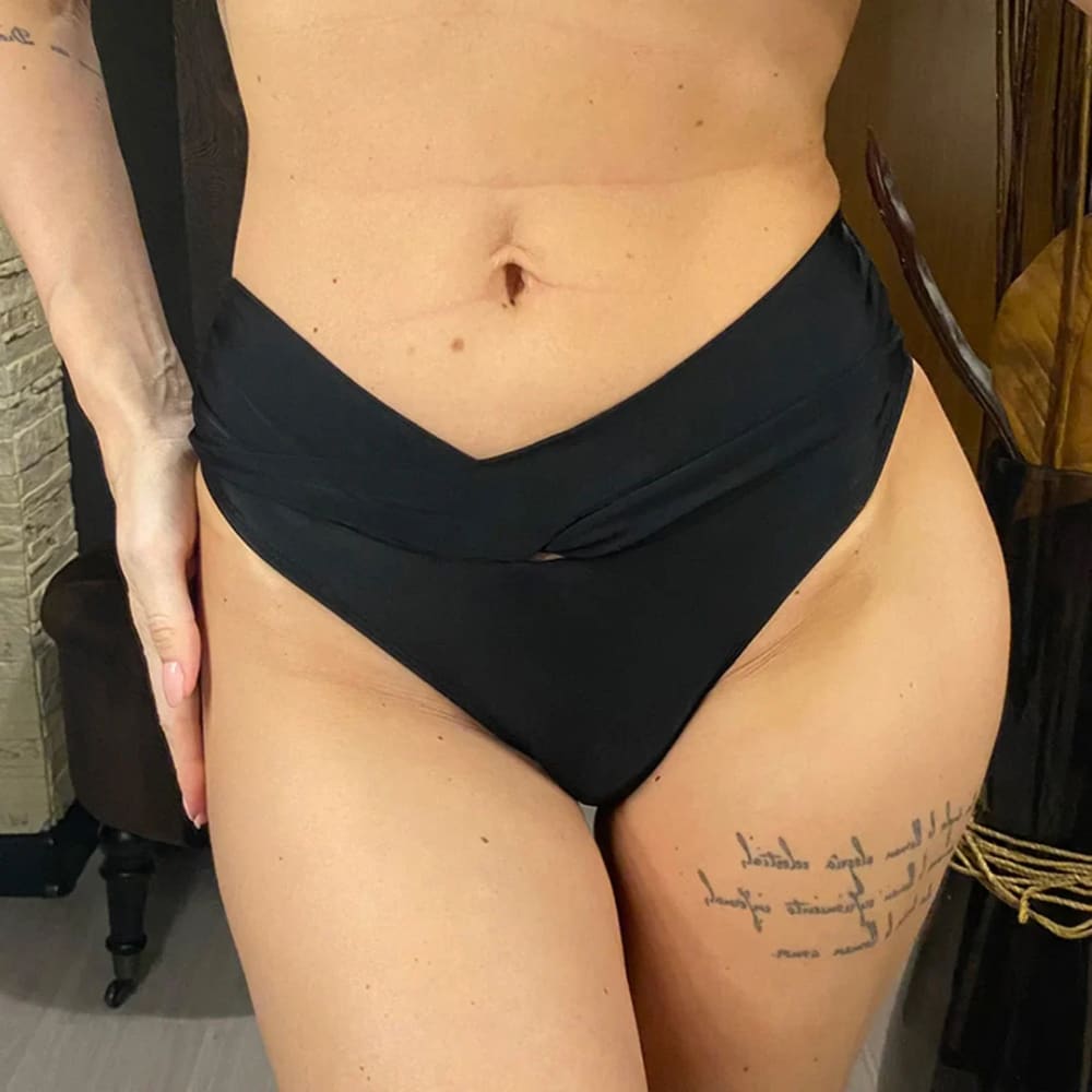 Scrunch Butt High Waist Bikini Bottom – Brazilian Cut - On sale