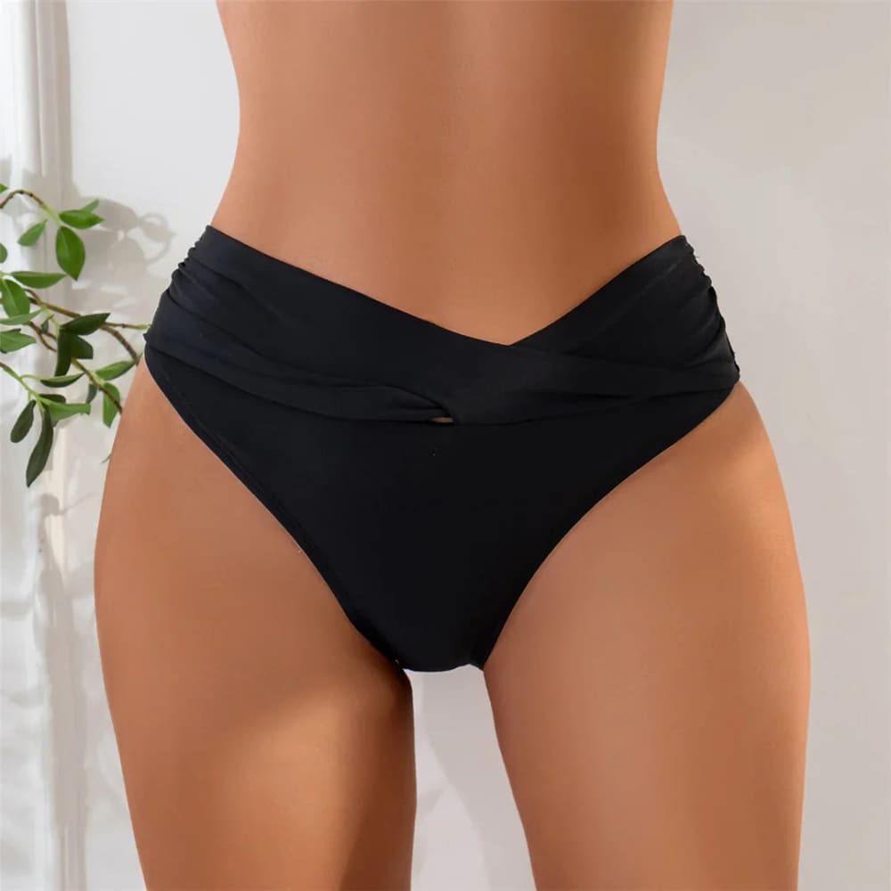 Scrunch Butt High Waist Bikini Bottom – Brazilian Cut - On sale