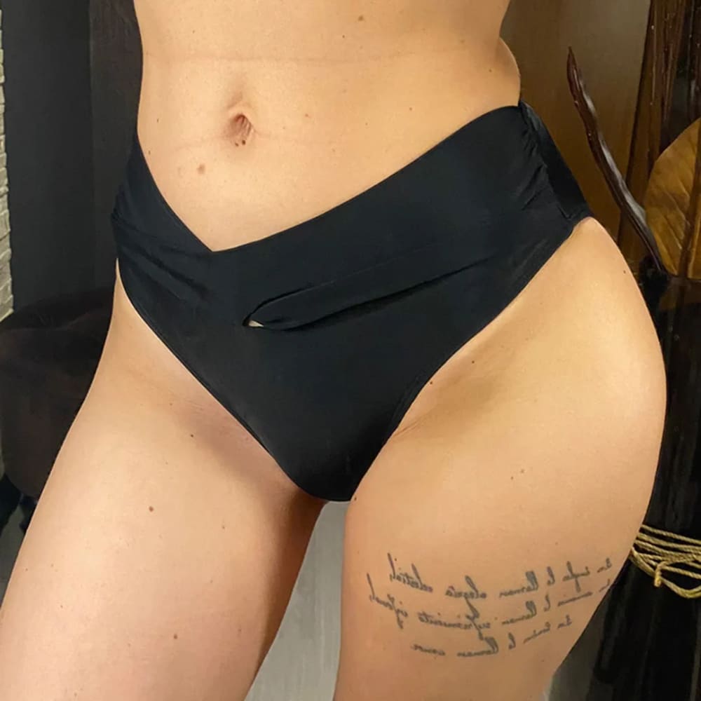 Scrunch Butt High Waist Bikini Bottom – Brazilian Cut - On sale