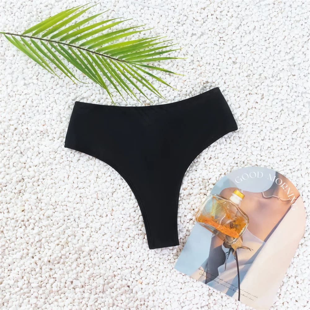 Scrunch Butt High Waist Bikini Bottom – Brazilian Cut - On sale