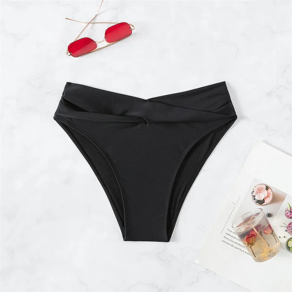 Scrunch Butt High Waist Bikini Bottom – Brazilian Cut - On sale