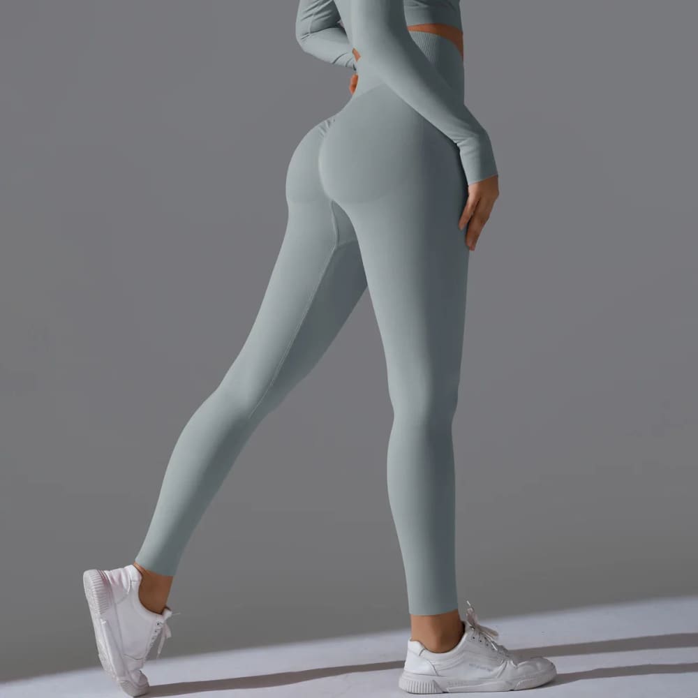 Seamless Scrunch Butt Yoga Leggings – High Waist Tummy Control - On sale