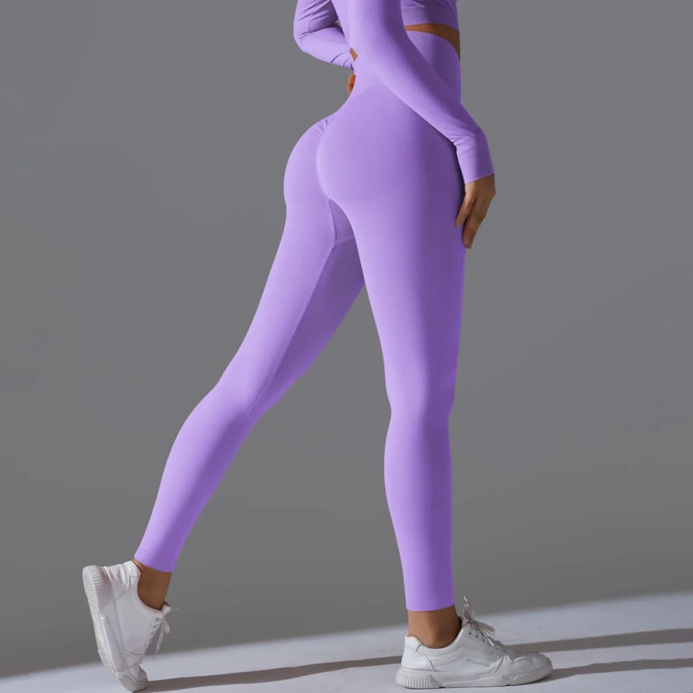 Seamless Scrunch Butt Yoga Leggings – High Waist Tummy Control - On sale