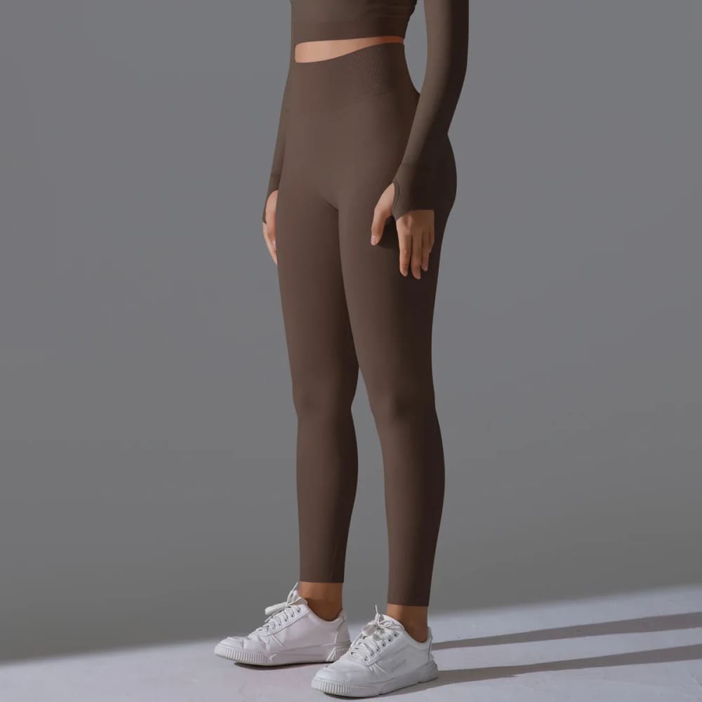 Seamless Scrunch Butt Yoga Leggings – High Waist Tummy Control - On sale