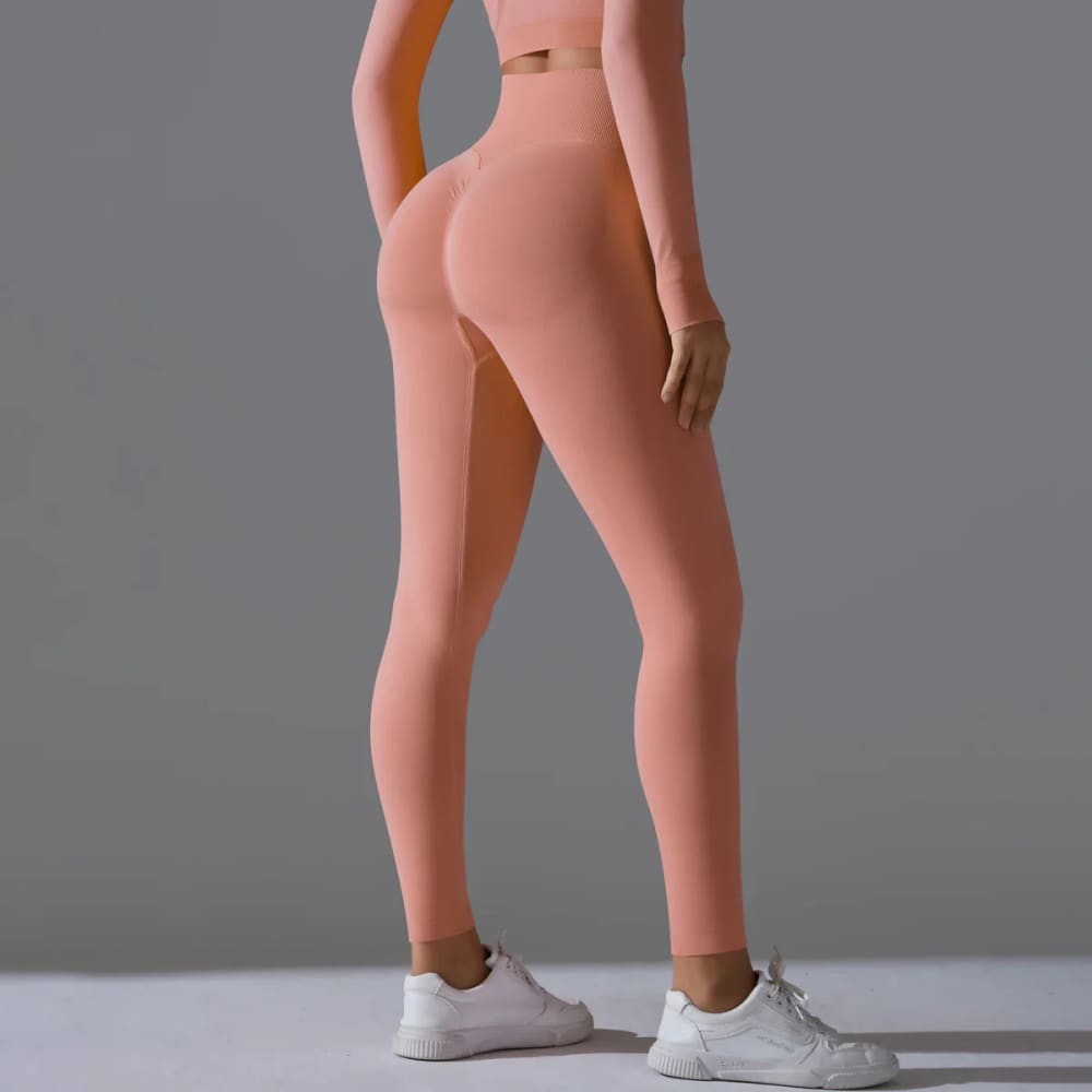 Seamless Scrunch Butt Yoga Leggings – High Waist Tummy Control - On sale