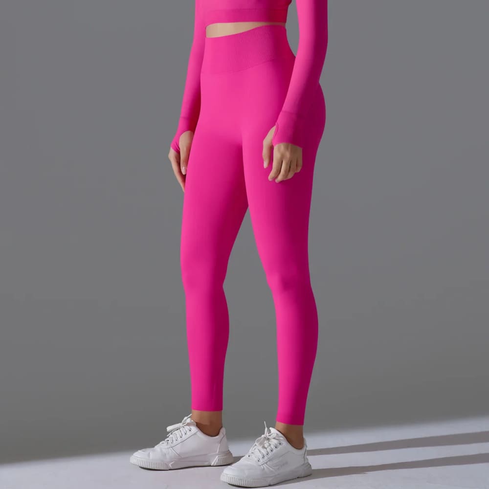 Seamless Scrunch Butt Yoga Leggings – High Waist Tummy Control - On sale