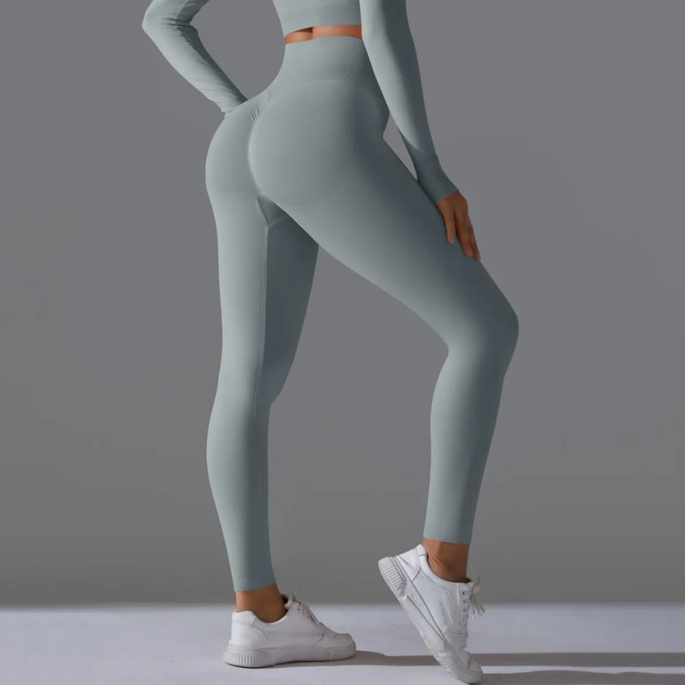 Seamless Scrunch Butt Yoga Leggings – High Waist Tummy Control - On sale