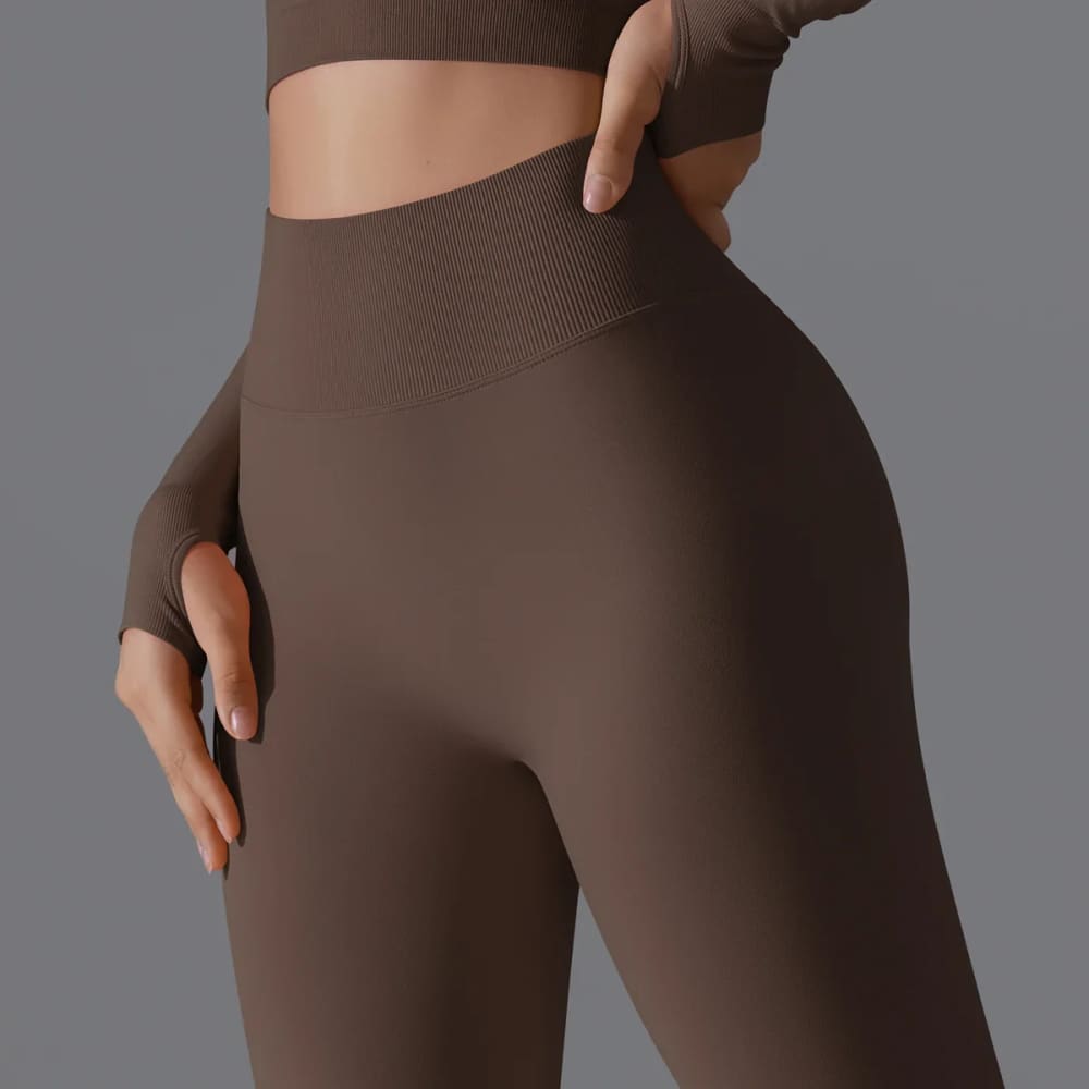 Seamless Scrunch Butt Yoga Leggings – High Waist Tummy Control - On sale