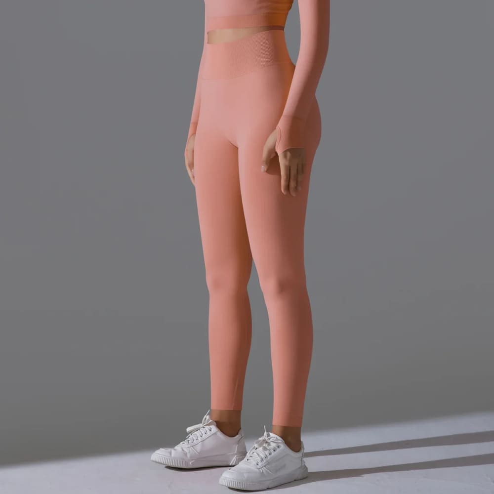 Seamless Scrunch Butt Yoga Leggings – High Waist Tummy Control - On sale