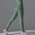High-waist scrunch butt yoga leggings, Light Green