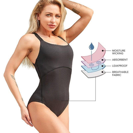 SecureSwim® Period Swimsuit: Cross Back Confidence - On sale