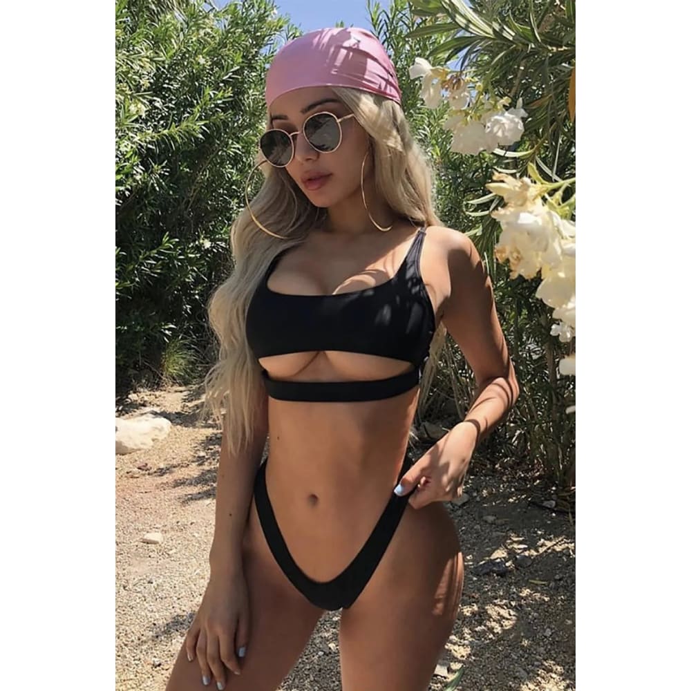 Sexy Bombshell Deluxe Underboob Cut-Out Bikini - On sale