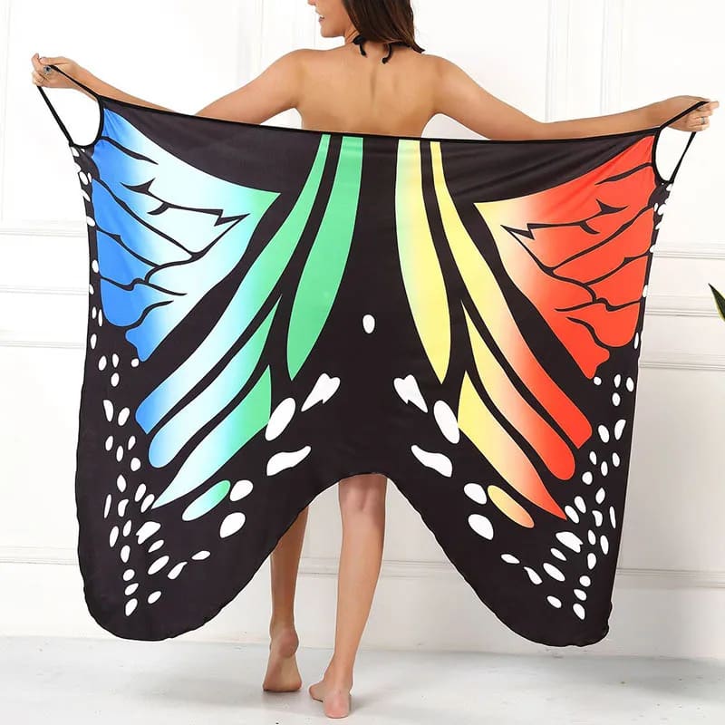 Sexy Butterfly Print Cover-Up: Beach Chic - On sale