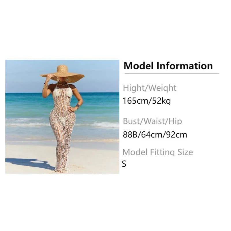 Sexy Crochet Hollow Out 3-Piece Beach Bikini Set - On sale