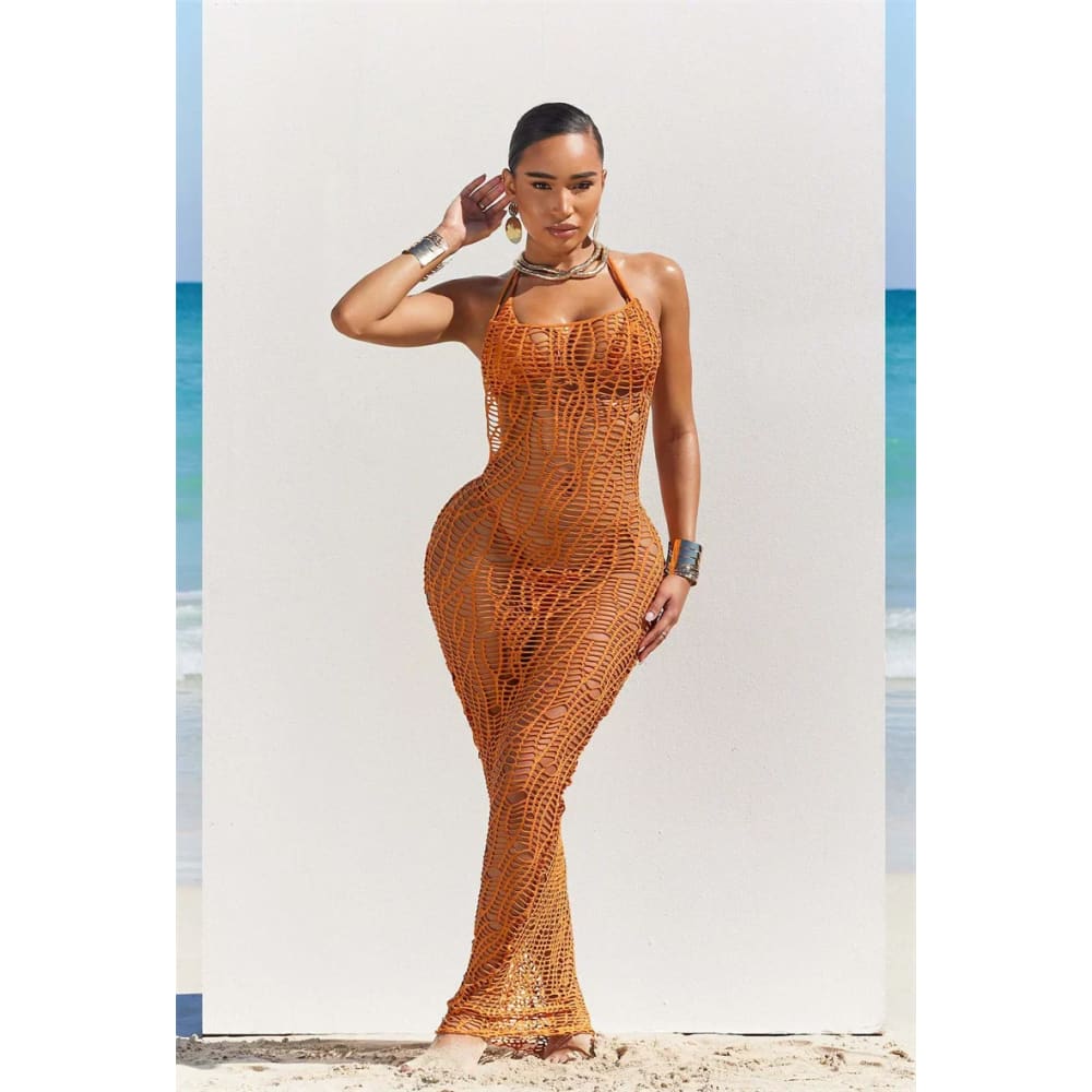 Sexy Crochet Hollow Out 3-Piece Beach Bikini Set - On sale