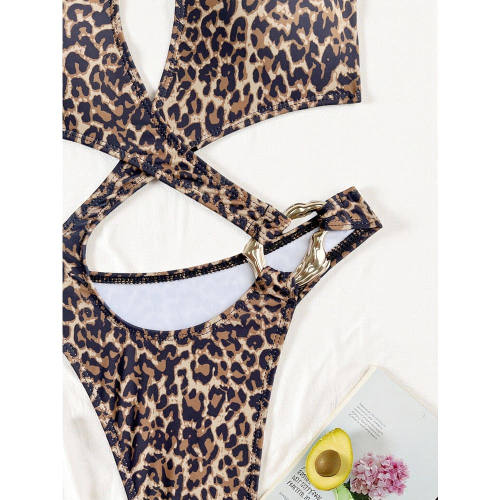 Sexy Cut-Out Halter Monokini – Thong One Piece Swimsuit - On sale