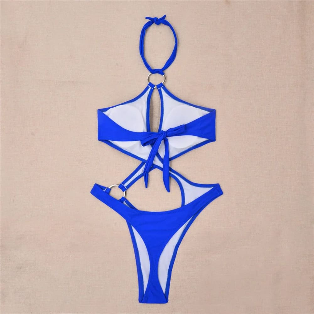 Sexy Cut-Out Halter Monokini – Thong One Piece Swimsuit - On sale