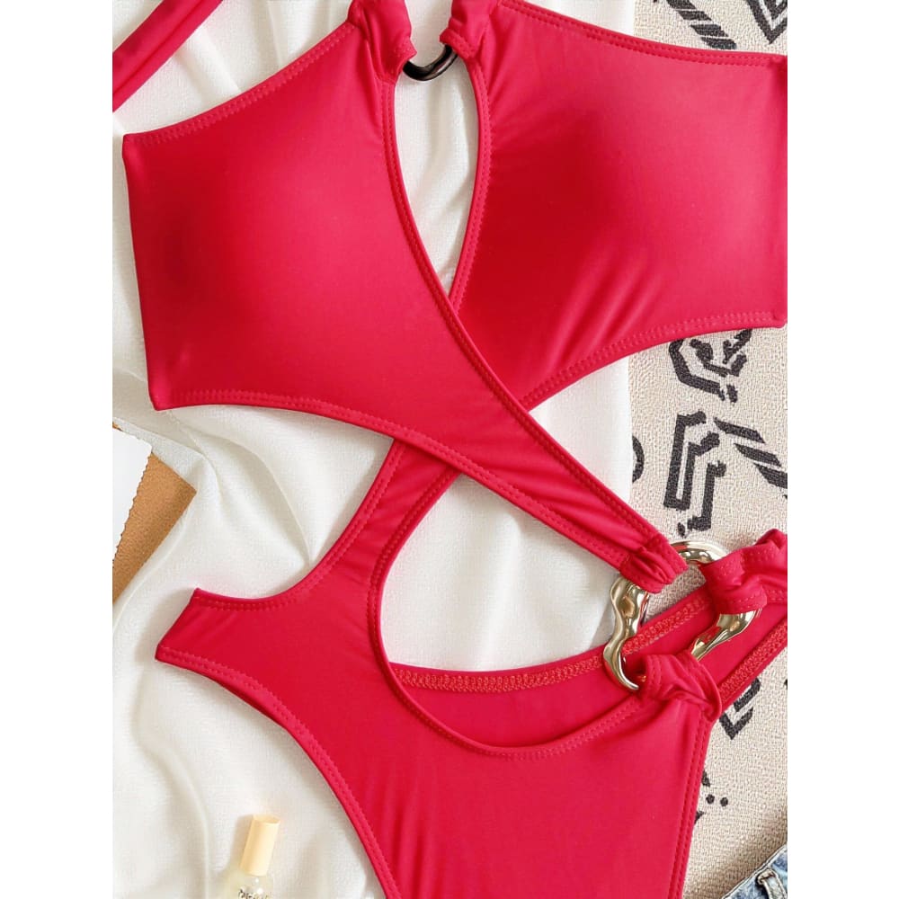 Sexy Cut-Out Halter Monokini – Thong One Piece Swimsuit - On sale