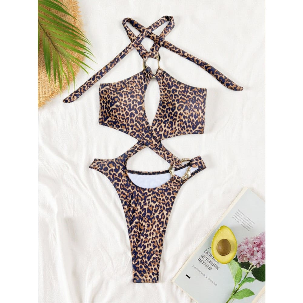 Sexy Cut-Out Halter Monokini – Thong One Piece Swimsuit - On sale