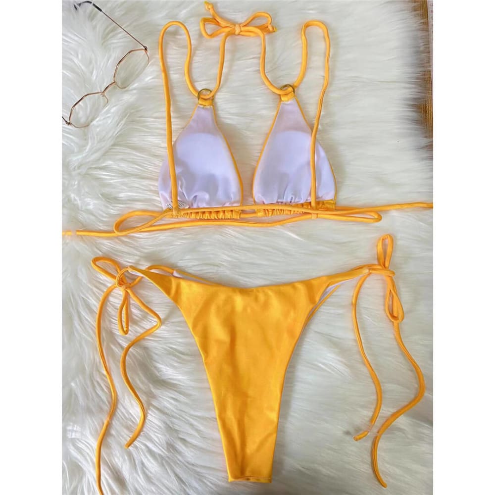 Sexy Extreme Mini Micro Thong Halter Bikini - On sale
