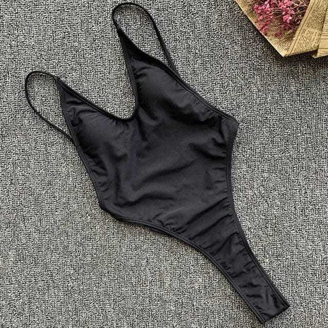 Sexy Extreme String Mini Micro Thong One Piece Swimsuit Monokini - B045black / S On sale