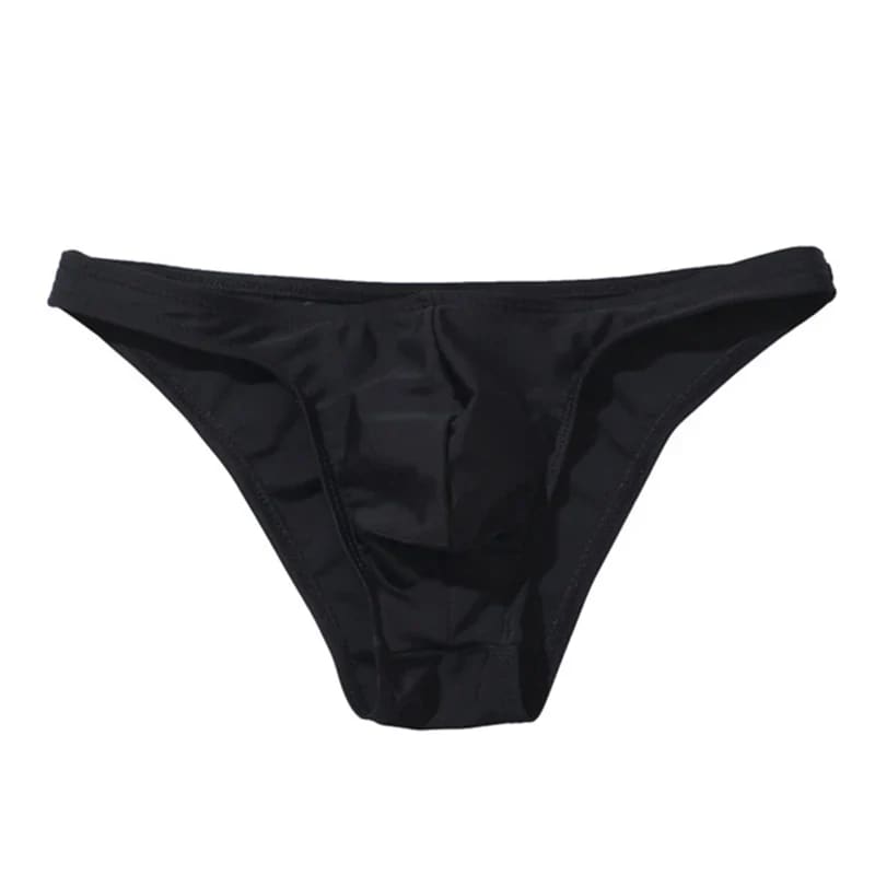 Sexy Half Hip Mens Swim Briefs - 123-Black / L waist 72-78cm On sale