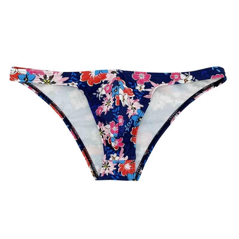 Sexy Half Hip Mens Swim Briefs - 136-Dark Blue / L waist 72-78cm On sale