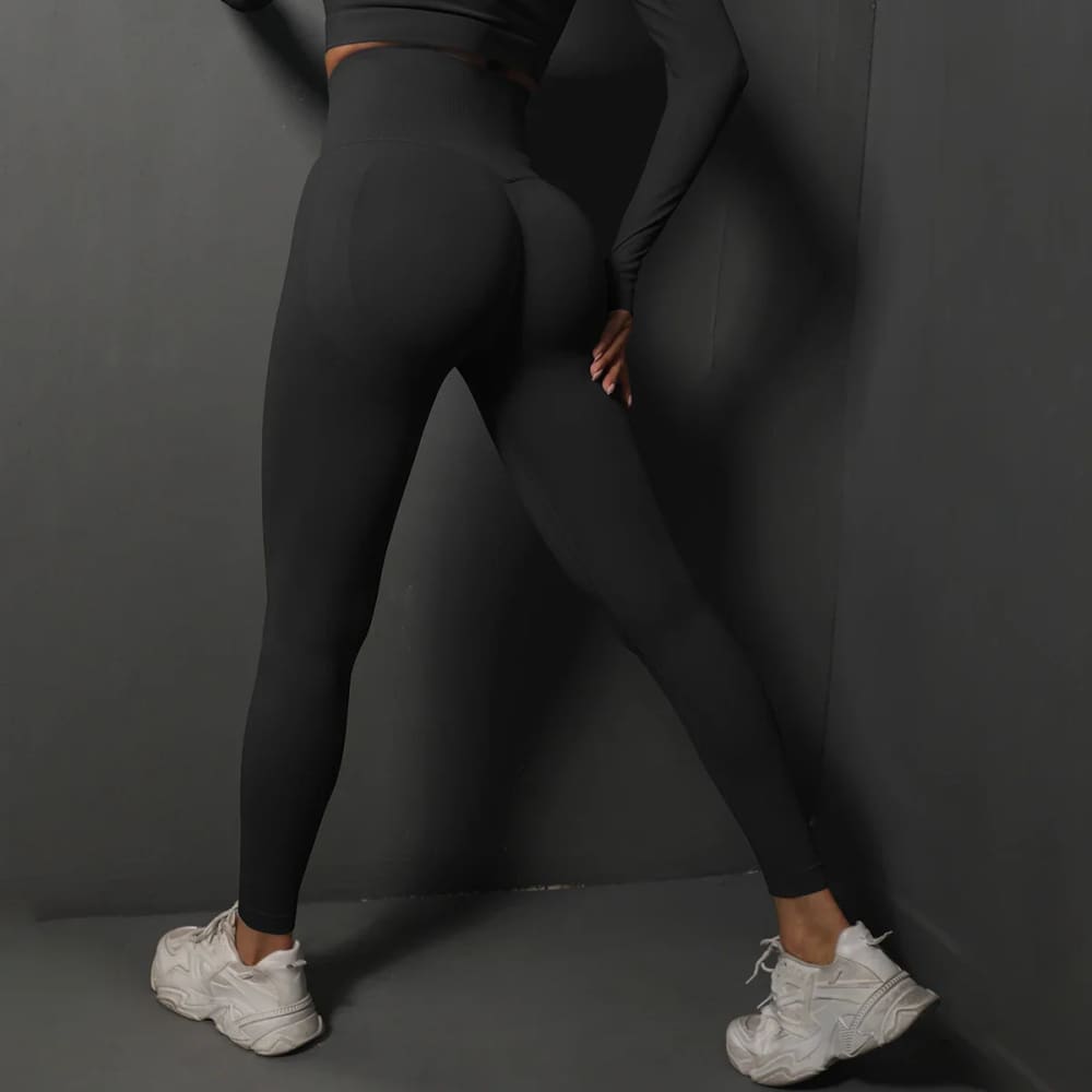 Sexy High-Waist Booty Lifting Yoga Leggings for Women - Black / L On sale