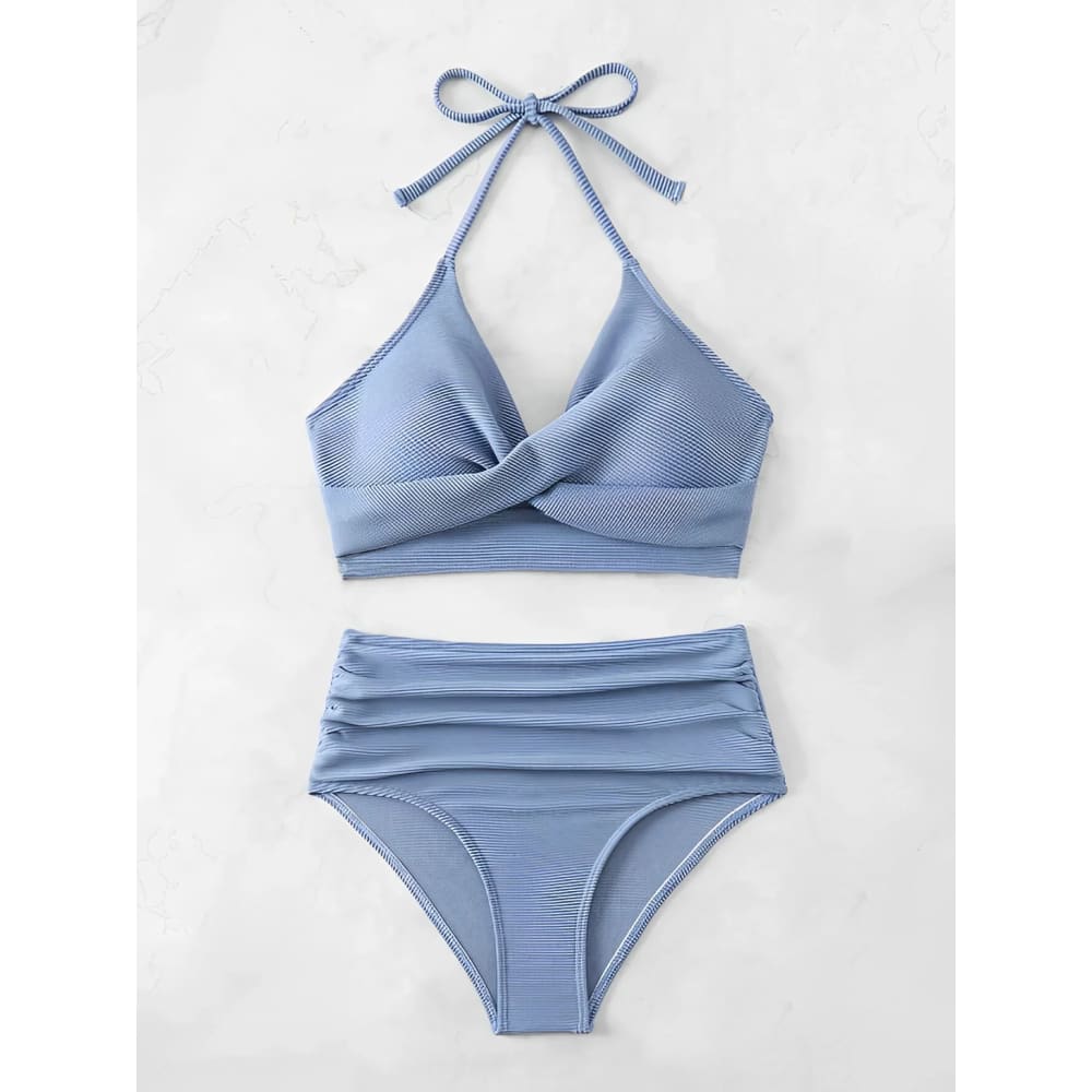 Sexy High-Waist Halter Bikini Set for Women - On sale