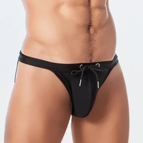 Sexy Mens Bikini Briefs Swim Trunks - D101 Black / M On sale