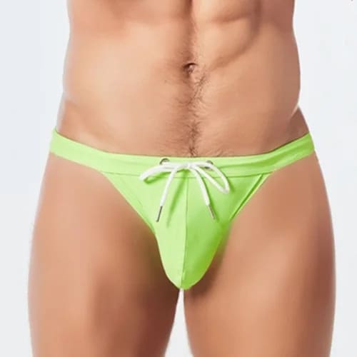 Sexy Mens Bikini Briefs Swim Trunks - D101 Green / XXL On sale