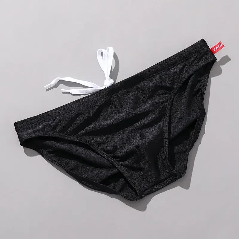 Sexy Mens Swim Briefs - Black / XXL waist 98-104cm On sale