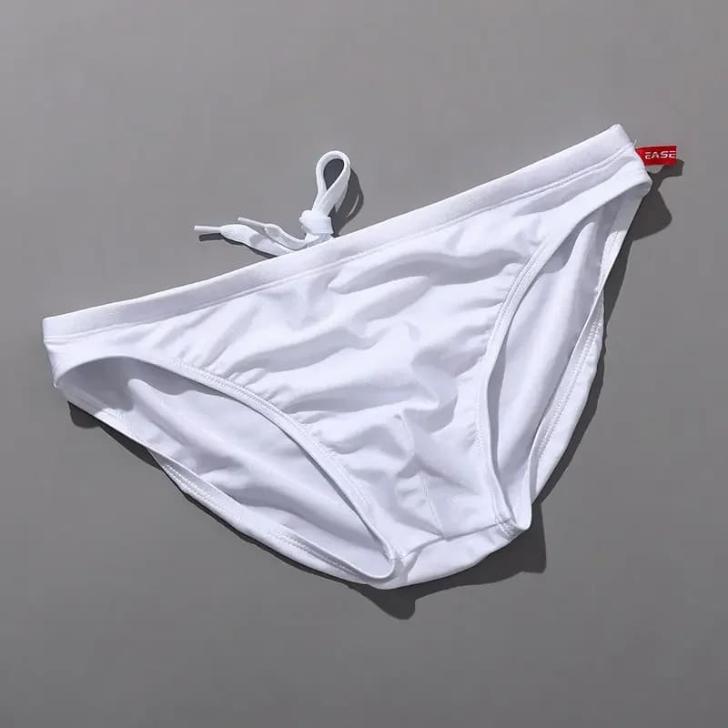 Sexy Mens Swim Briefs - White / XXL waist 98-104cm On sale
