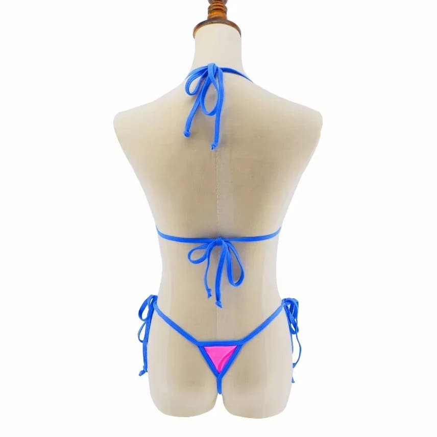 Sexy Micro Swimsuit Lace-Up Thong Bikini Set - style 1 / One Size On sale