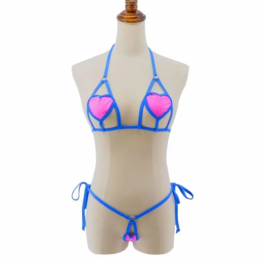 Sexy Micro Swimsuit Lace-Up Thong Bikini Set - style 1 / One Size On sale