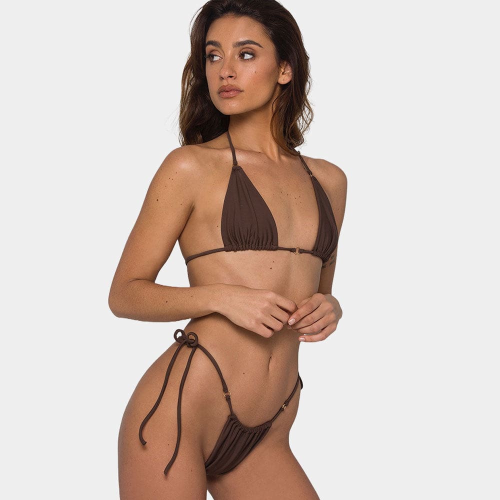 Sexy Tie String Thong Micro Triangle Bikini - On sale