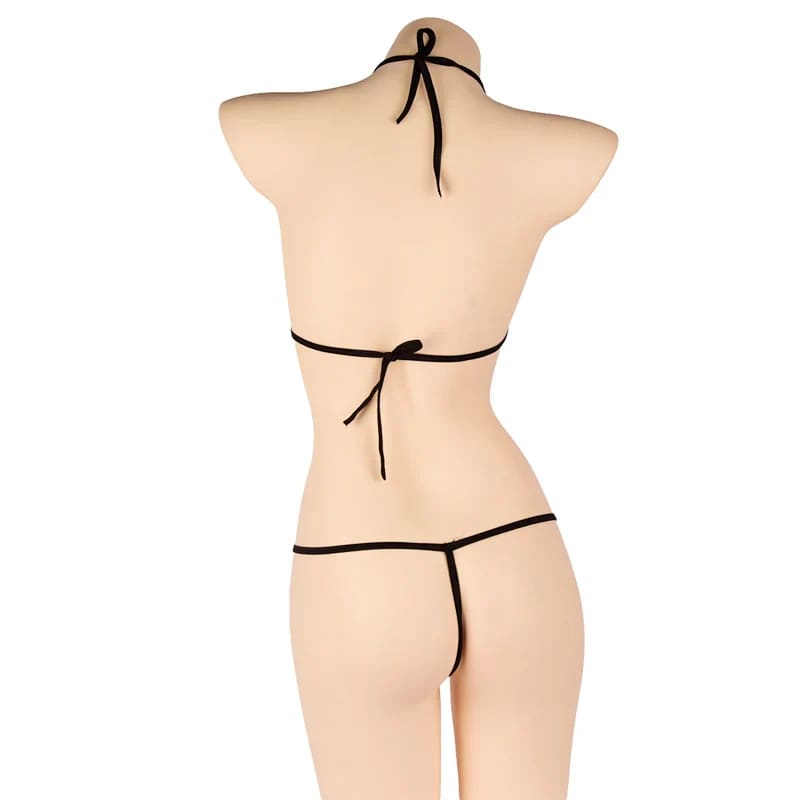 Sheer Mesh Micro Bikini Set – Transparent G-String - On sale