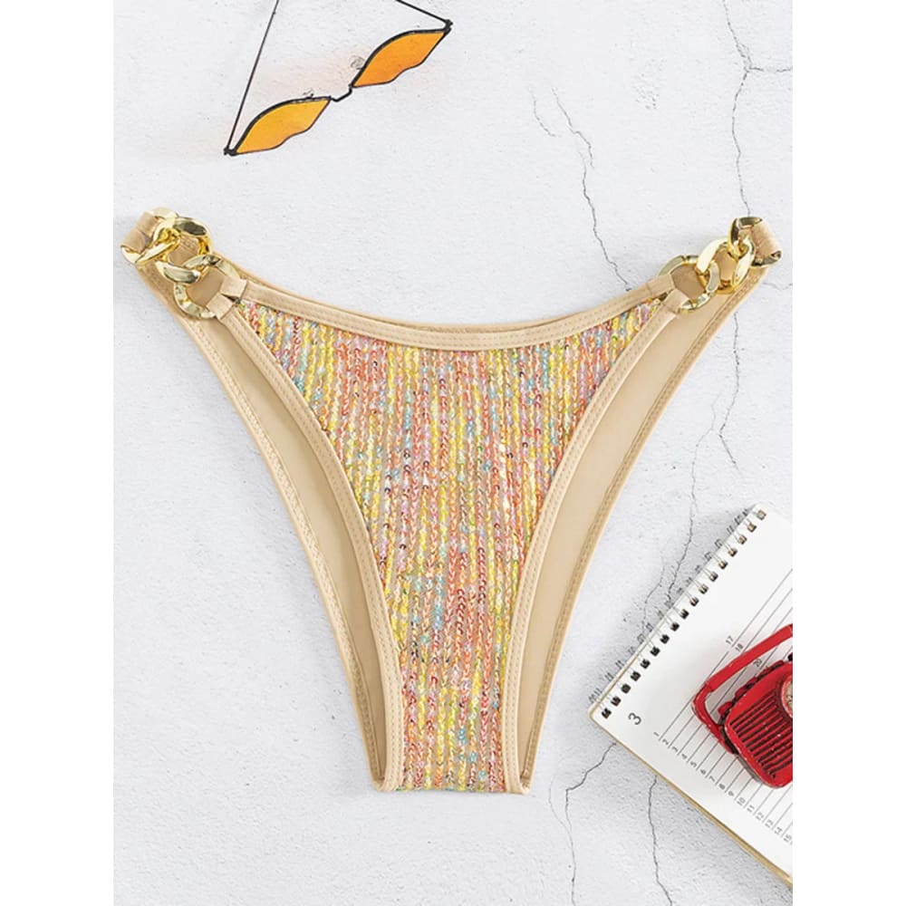 Glossy Sequins Bikini Set
