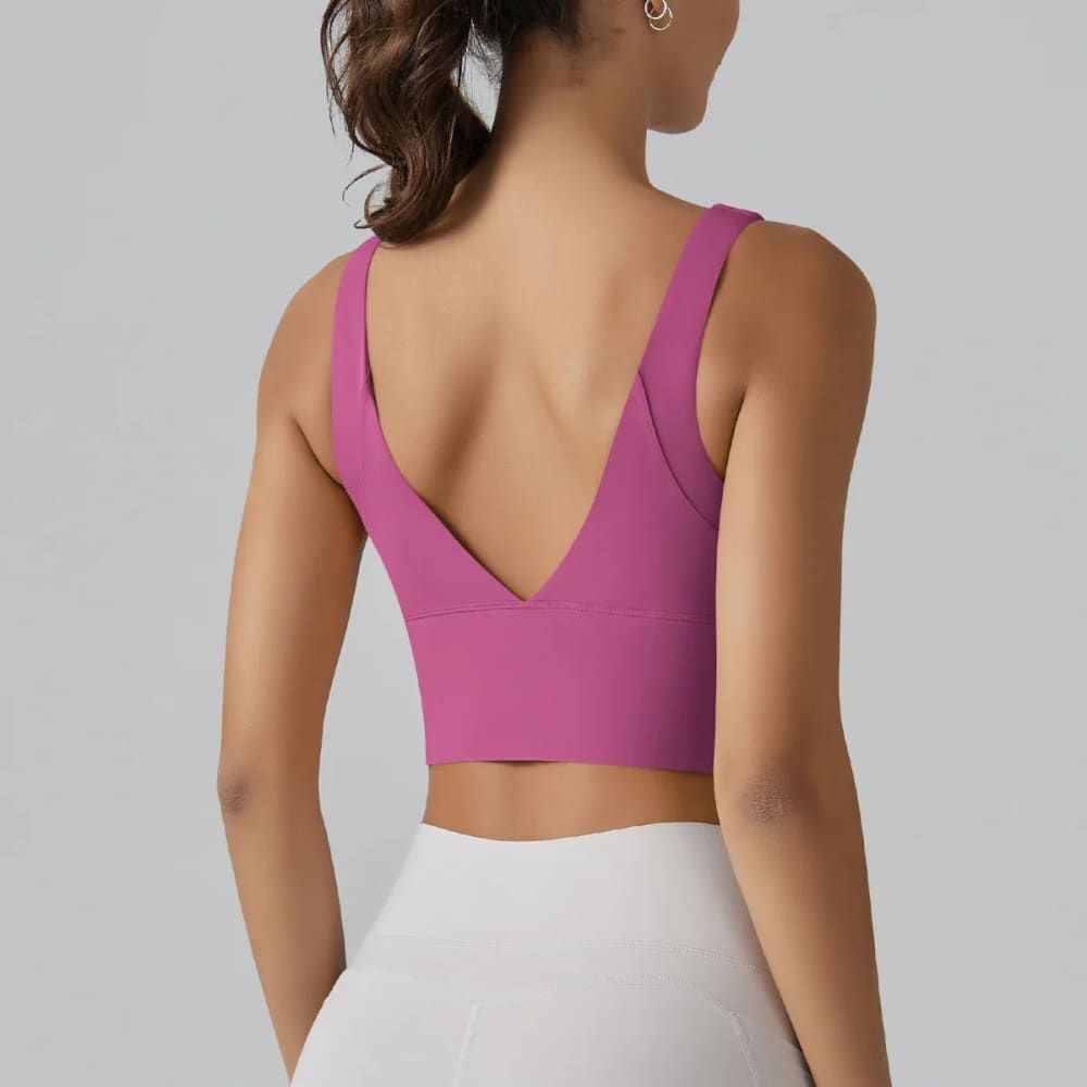 Shockproof Yoga Bra with Beautiful Back Design - On sale