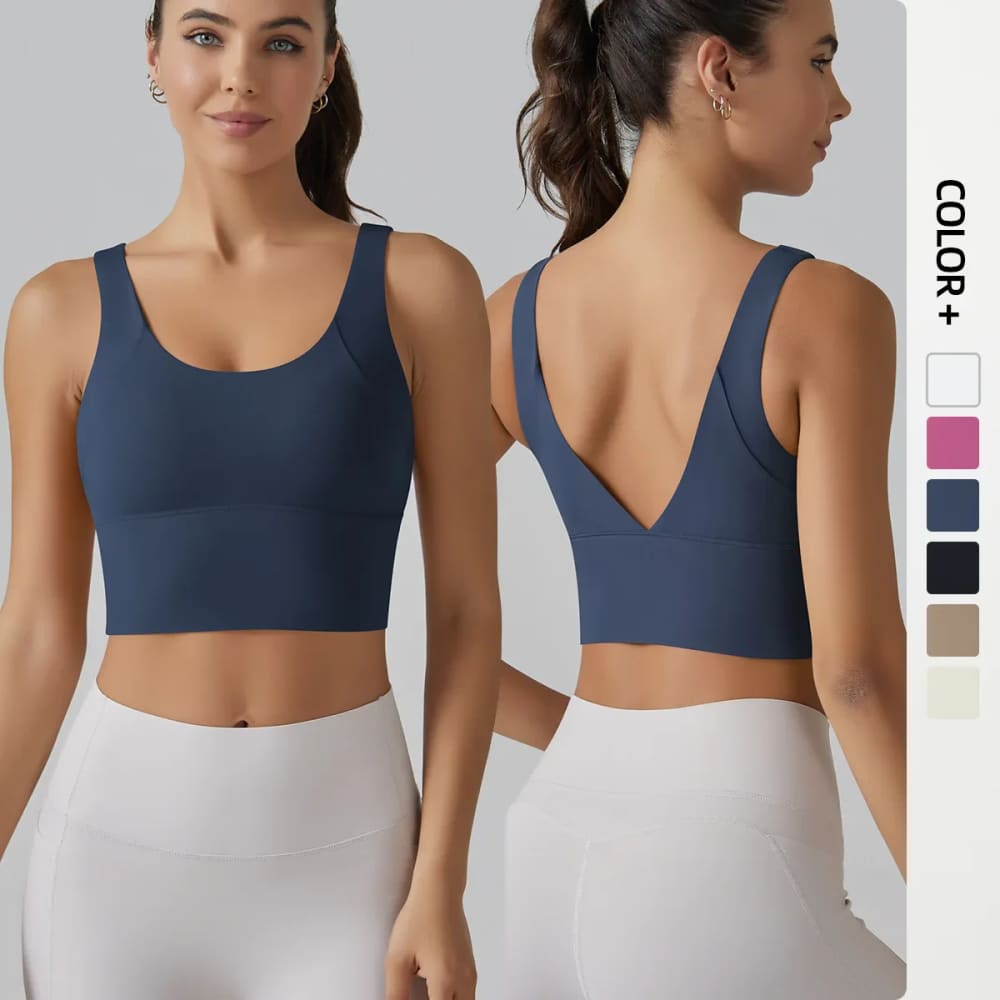 Shockproof Yoga Bra with Beautiful Back Design - On sale