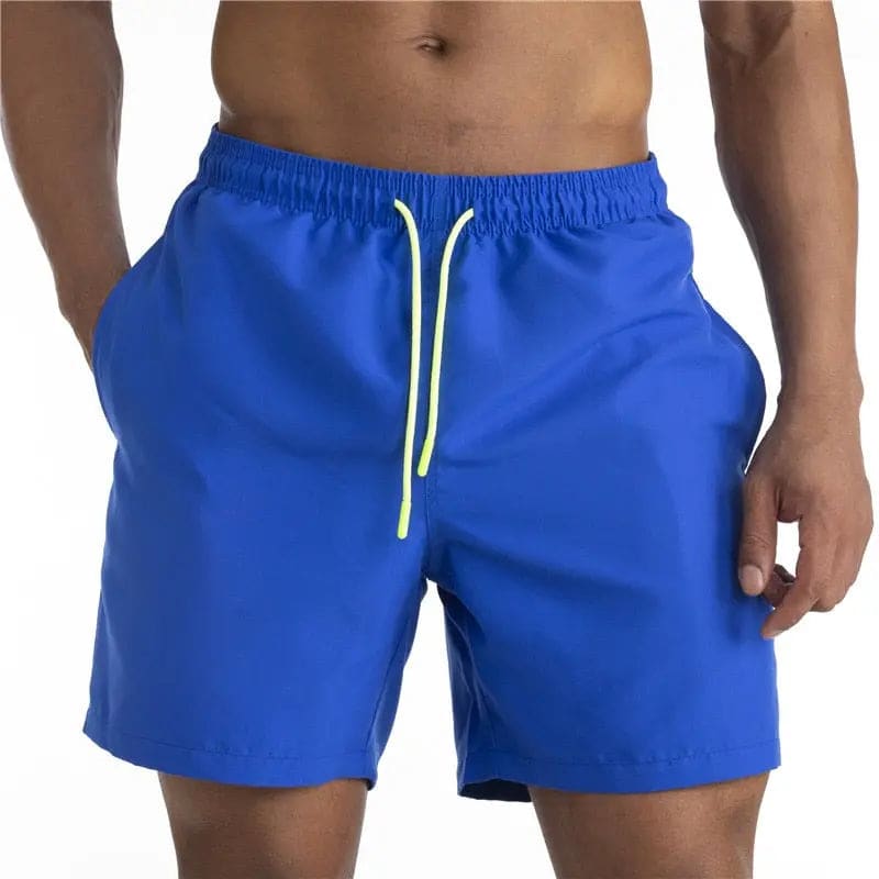 2022 Solid Mens Swimwear Swimming Shorts - royal blue02 / M(Asian size) On sale