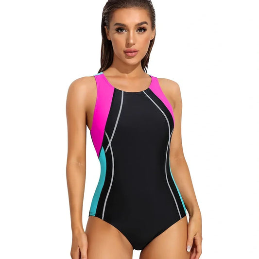 Sporty Open Back One-Piece Swimsuit – Sunnybikinis - On sale