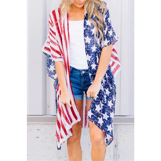 Stars & Stripes Beach Cover Up - Multicolor / S On sale